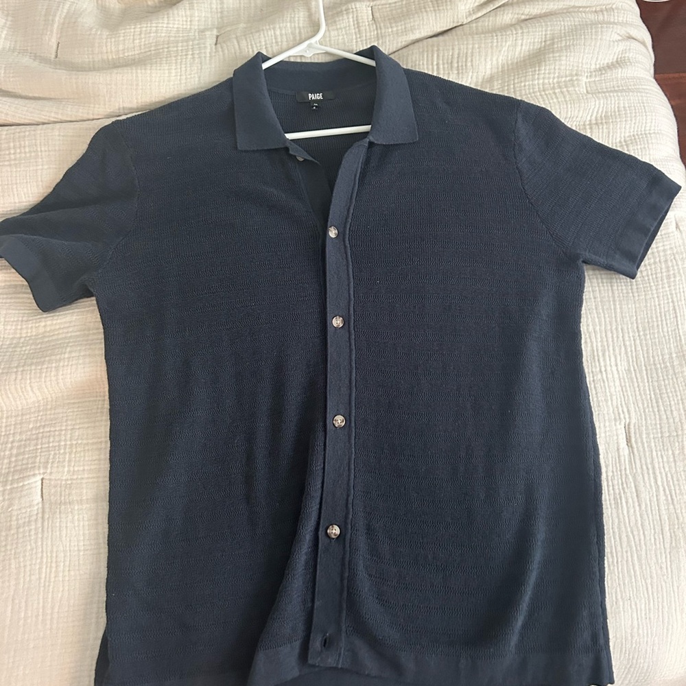Navy Men's Shirt by PAIGE